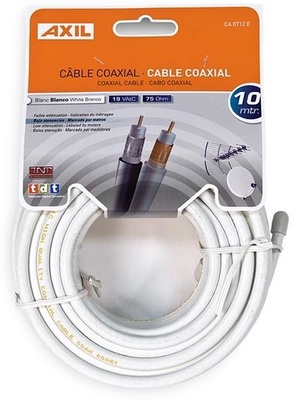 Cable Coaxial 10 Metros Blanco Axil